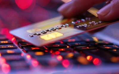 A close-up of a secure online shopping transaction